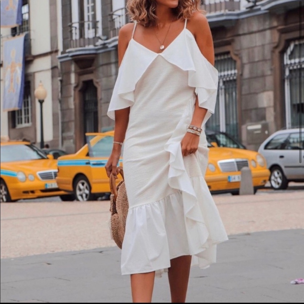 Zara ruffle dress